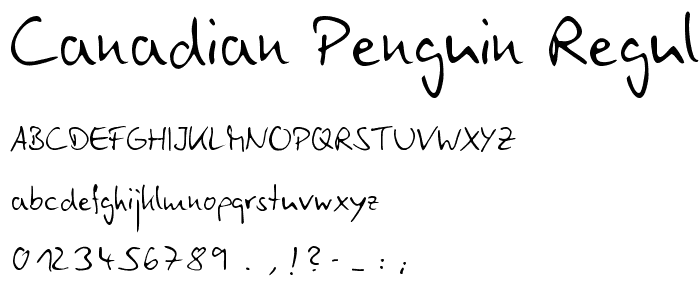 Canadian Penguin Regular font